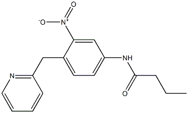 2-(4-butyrylamino-2-nitrobenzyl)pyridine Struktur