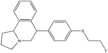 1,2,3,5,6,10b-hexahydro-6-(4-(fluoroethylthio)phenyl)pyrrolo(2,1-a)isoquinoline Struktur