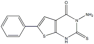 2,3-dihydro-3-amino-6-phenyl-2-thioxothieno(2,3-d)pyrimidin-4(1H)-one Struktur