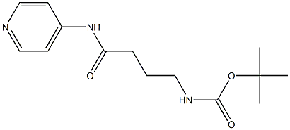 (3-(pyridin-4-ylcarbamoyl)propyl)carbamic acid tert-butyl ester Struktur