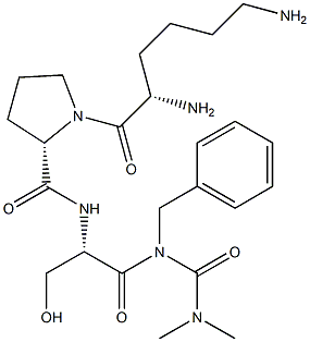 benzyl-lysyl-prolyl-seryl-dimethylurea Struktur