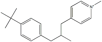 N-methyl-4-(2-(4-tert-butylbenzyl)propyl)pyridinium Struktur