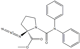 2-azido-N-(diphenylcarbamoyl)proline methyl ester Struktur