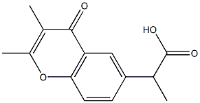 2-(2,3-dimethylchromon-6-yl)propanoic acid Struktur