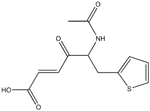 5-acetamido-4-oxo-6-(2-thienyl)hex-2-enoic acid Struktur