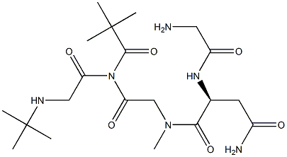 pivaloyl-glycyl-asparaginyl-sarcosyl-N-(t-butyl)glycinamide Struktur