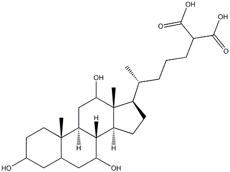 3,7,12-trihydroxycholestan-26,27-dioic acid Struktur