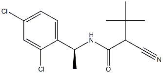 N-[(S)-1-(2,4-DICHLOROPHENYL)ETHYL]-2-CYANO-3,3-DIMETHYLBUTANAMIDE Struktur