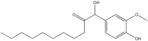 1-HYDROXY-1-(4-HYDROXY-3-METHOXYPHENYL)UNDECAN-2-ONE Struktur