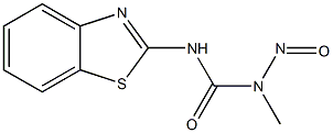 N-NITROSO-N-METHYL-N'-(2-BENZOTHIAZOLYL)UREA Struktur