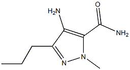 1-Methyl-3-propyl-4-aminopyrazole-5-formamide Struktur