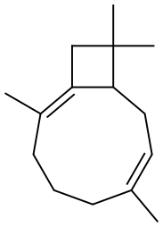 (3Z,8Z)-4,8,11,11-tetramethylbicyclo[7.2.0]undeca-3,8-diene Struktur