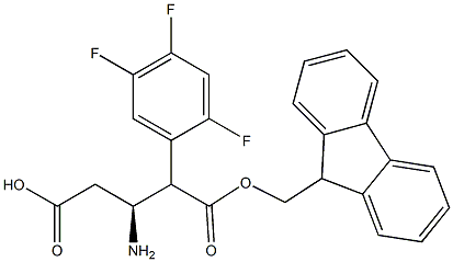 Fmoc-(S)-3-Amino-4-(2,4,5-trifluoro-phenyl)-butanoic acid Struktur