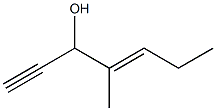 2-Methyl-1-ethynyl-2-penten-1-ol Struktur