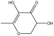 3,5-dihydroxy-2-methyl-5,6-dihydropyran-4-one Struktur