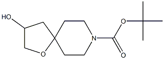 3-Hydroxy-1-oxa-8-aza-spiro[4.5]decane-8-carboxylic acid tert-butyl ester Struktur