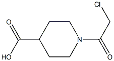 1-(2-Chloro-acetyl)-piperidine-4-carboxylic acid Struktur