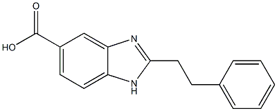 2-Phenethyl-1H-benzoimidazole-5-carboxylic acid Struktur