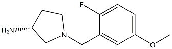 (3R)-1-(2-fluoro-5-methoxybenzyl)pyrrolidin-3-amine Struktur