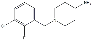 1-(3-chloro-2-fluorobenzyl)piperidin-4-amine Struktur