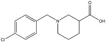 1-(4-chlorobenzyl)piperidine-3-carboxylic acid Struktur