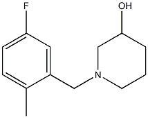 1-(5-fluoro-2-methylbenzyl)piperidin-3-ol Struktur