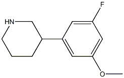 3-(3-fluoro-5-methoxyphenyl)piperidine Struktur