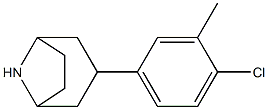 3-(4-chloro-3-methylphenyl)-8-azabicyclo[3.2.1]octane Struktur