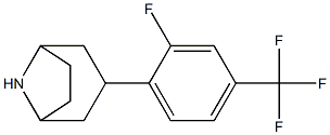 3-[2-fluoro-4-(trifluoromethyl)phenyl]-8-azabicyclo[3.2.1]octane Struktur