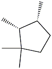 1,1,cis-2,trans-3-tetramethylcyclopentane Struktur