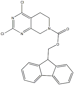 N-FMOC-2,4-DICHLORO-5,6,7,8-TETRAHYDROPYRIDO[3,4-D]PYRIMIDINE Struktur