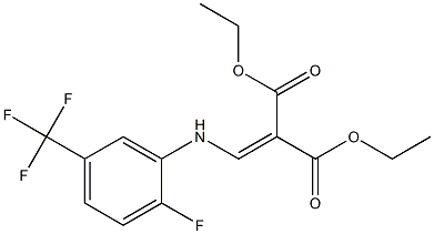 DIETHYL 2-{[2-FLUORO-5-(TRIFLUOROMETHYL)ANILINO]METHYLIDENE}MALONATE Struktur