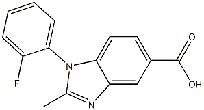 1-(2-FLUORO-PHENYL)-2-METHYL-1H-BENZOIMIDAZOLE-5-CARBOXYLIC ACID Struktur