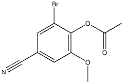 3-BROMO-5-METHOXY-4-ACETOXYBENZONITRILE Struktur