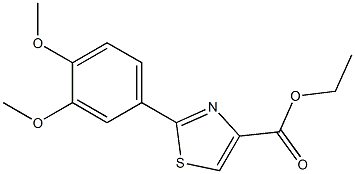 2-(3,4-DIMETHOXYPHENYL)THIAZOLE-4-CARBOXYLIC ACID ETHYL ESTER, 95+% Struktur