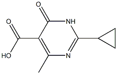 2-CYCLOPROPYL-4-METHYL-6-OXO-1,6-DIHYDROPYRIMIDINE-5-CARBOXYLIC ACID Struktur