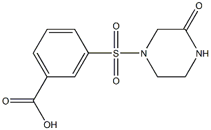 3-[(3-OXOPIPERAZIN-1-YL)SULFONYL]BENZOIC ACID Struktur