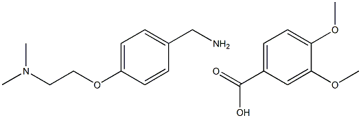 4-(2-(DIMETHYLAMINO) ETHOXY) BENZYLAMINE + 3,4-DIMETHOXY BENZOIC ACID Struktur