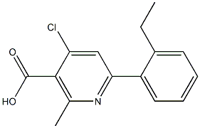 4-CHLORO-6-(2-ETHYL-PHENYL)-2-METHYL-NICOTINIC ACID Struktur