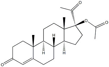 17-alpha-Hydroxylprogesterone Acetate Struktur