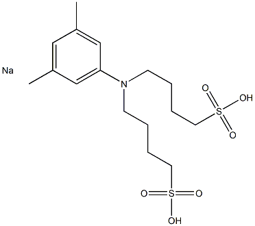 N,N-Bis(4-Sulfobutyl)-3,5-Dimethylaniline Sodium Struktur