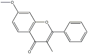 2-PHENYL-7-METHOXY-3-METHYL-CHROMONE Struktur