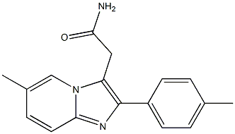 6-METHYL-2-(4-METHYLPHENYL)IMIDAZO[1,2-A]PYRIDINE-3-ACETAMIDE Struktur