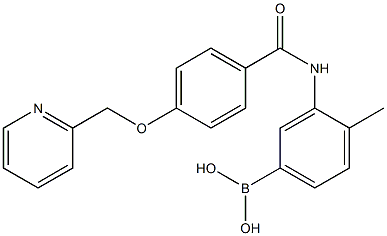 4-methyl-3-(4-(pyridin-2-ylmethoxy)benzamido)phenylboronic acid Struktur