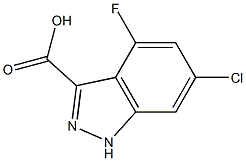 6-CHLORO-4-FLUOROINDAZOLE-3-CARBOXYLIC ACID Struktur