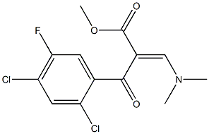 METHYL 2-(2,4-DICHLORO-5-FLUOROBENZOYL)-3-N,N-DIMETHYLAMINOACRYLATE Struktur