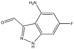 6-FLUORO-4-AMINOINDAZOLE-3-CARBOXYALDEHYDE Struktur