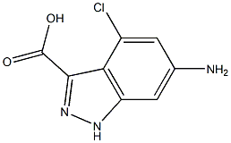 6-AMINO-4-CHLOROINDAZOLE-3-CARBOXYLIC ACID Struktur