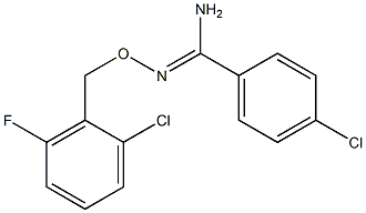 O1-(2-chloro-6-fluorobenzyl)-4-chlorobenzene-1-carbohydroximamide Struktur