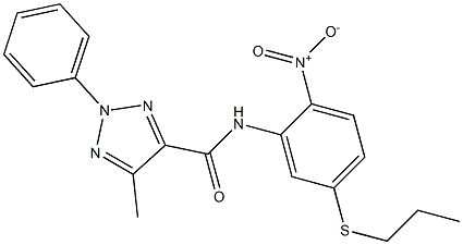 N4-[2-nitro-5-(propylthio)phenyl]-5-methyl-2-phenyl-2H-1,2,3-triazole-4-carboxamide Struktur